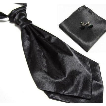 Ascot/Cravat Tie, Cufflinks & Pocket Square/Handkerchief Set