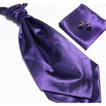 Ascot/Cravat Tie, Cufflinks & Pocket Square/Handkerchief Set