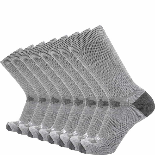 8 Pairs Ash - Casual Crew Midweight Merino Wool Sock