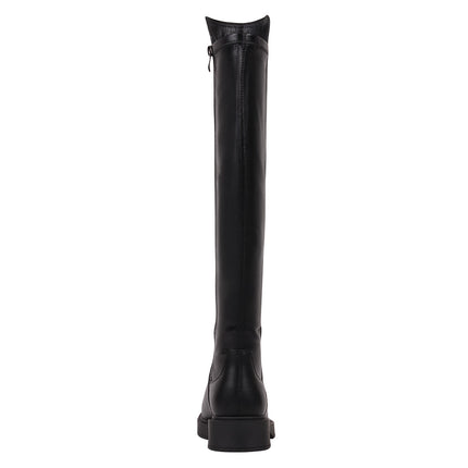 Women's Ayla Classic Black Vegan Leather Riding Boots