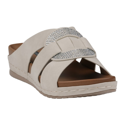 Women's Betsy Nude Embellished Comfort Sandals