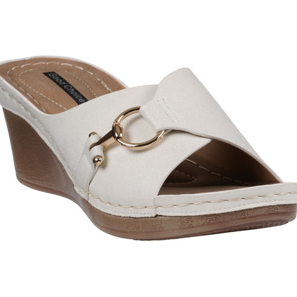 Women's Bay White Wedge Sandals