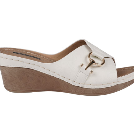 Women's Bay White Wedge Sandals
