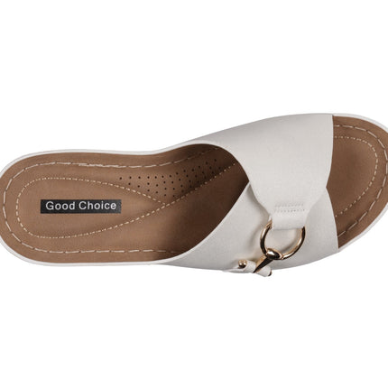 Women's Bay White Wedge Sandals