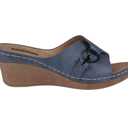 Women's Bay Navy Wedge Sandals