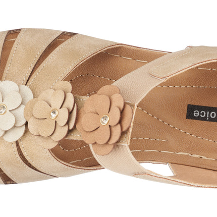 Beck Natural Wedge Sandals