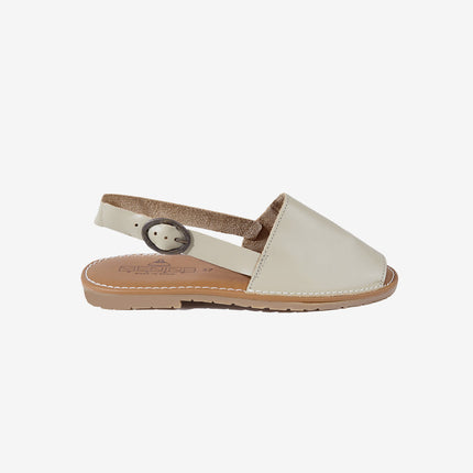 Beige Menorquina with Buckle Strap