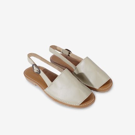 Beige Menorquina with Buckle Strap