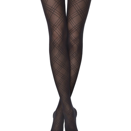 Conte Adele 45 Den - Fantasy Women's Tights with a relief geometric pattern "diamonds" (18С-16СП)