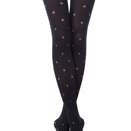 Conte Enjoy 50 Den - Fantasy Opaque Women's Tights with Sheer Polka Dots (19С-241СП)