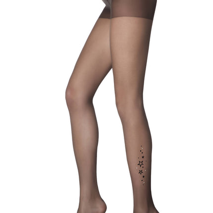 Conte Stars 20 Den - Thin Fantasy Women's Tights - stars with rhinestones (16С-42СП)