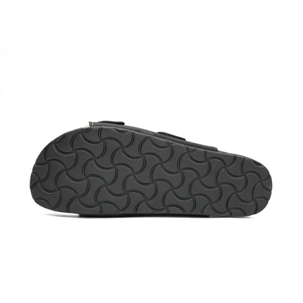 Black Adjustable Slide Sandals