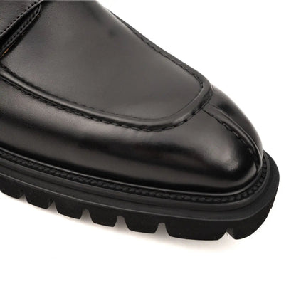 Black Double Monk Lug Boot
