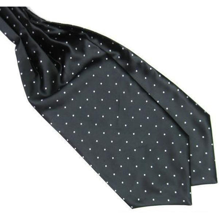Black Polka Dot Ascot/Cravat Tie