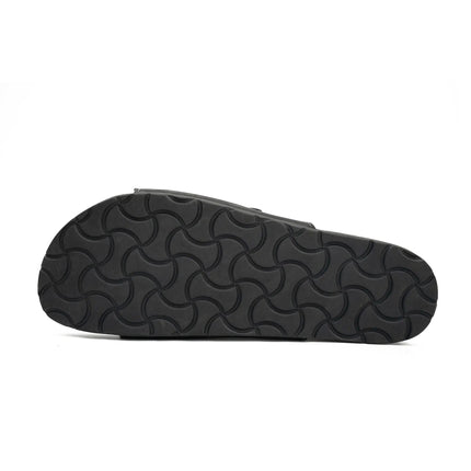 Black Single - Strap Slide Sandals
