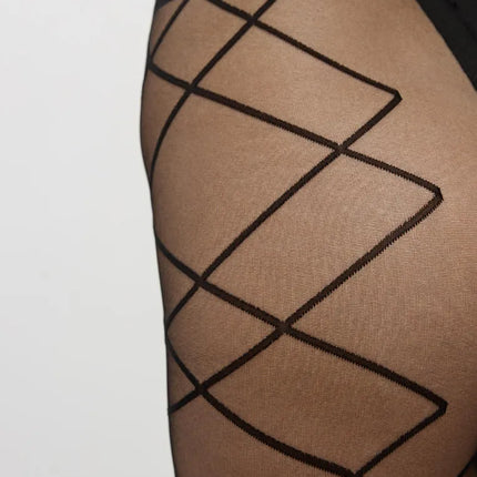 Conte Concept 50 Den - Fantasy Opaque Women's Tights with a golfs imitate & geometric pattern (21С-3СП)