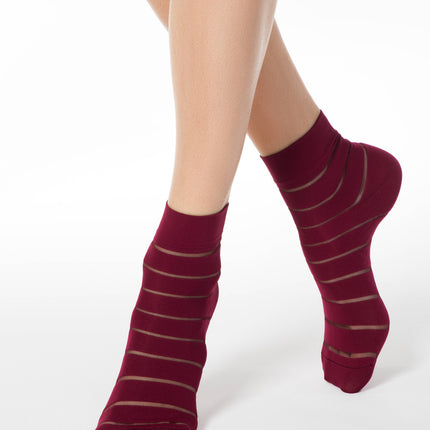 Conte Fantasy #16S-85SP - 1 pair Polyamide Women's Socks with Transparent mesh panels