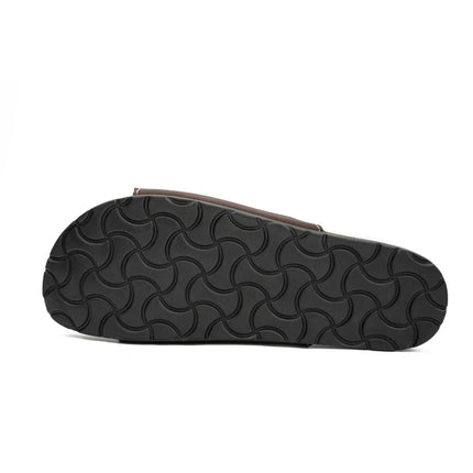 Brown Single - Strap Slide Sandals