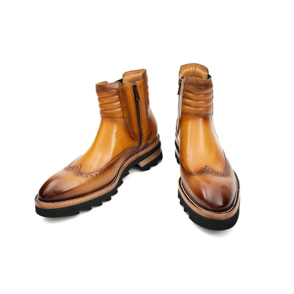 Burnished Brogue Platform Chelsea