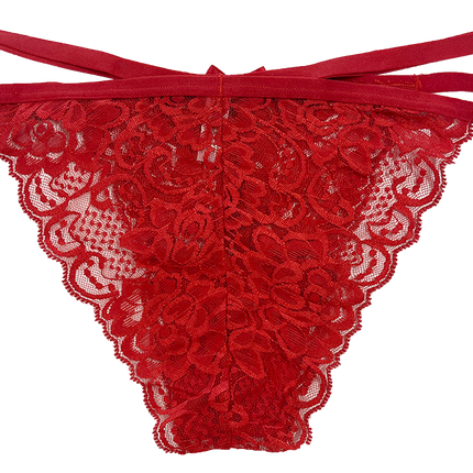 Lace Cheeky with Elastic Straps, XS-2X