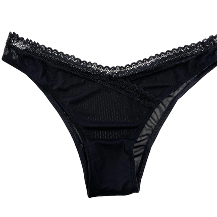 V-Front Mesh Cheeky with Lace, XS-2X