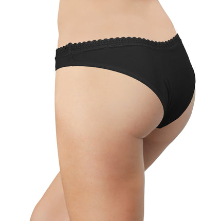 V-Front Mesh Cheeky with Lace, XS-2X