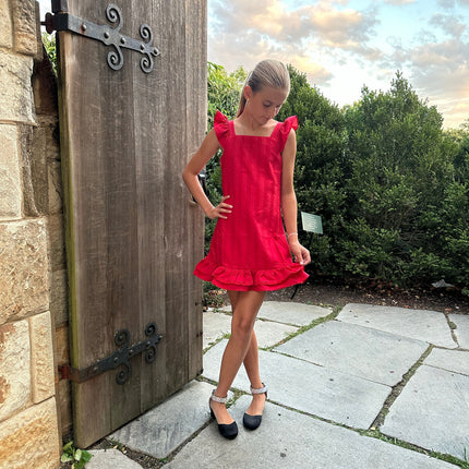 AA Red Ruffle Dress