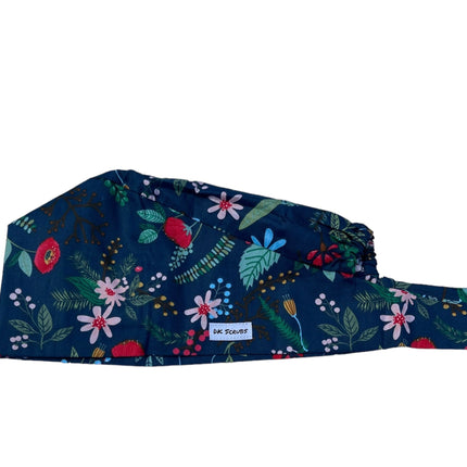 DK Scrubs Floral Scrub Cap