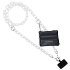 White Chain - Black Pouch (Hardware: Silver)