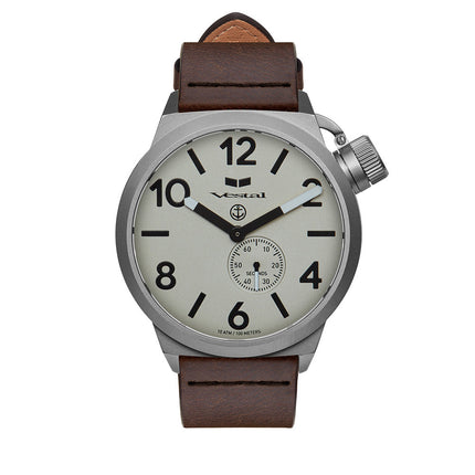 CANTEEN LEATHER - Brown/Silver/White/Black
