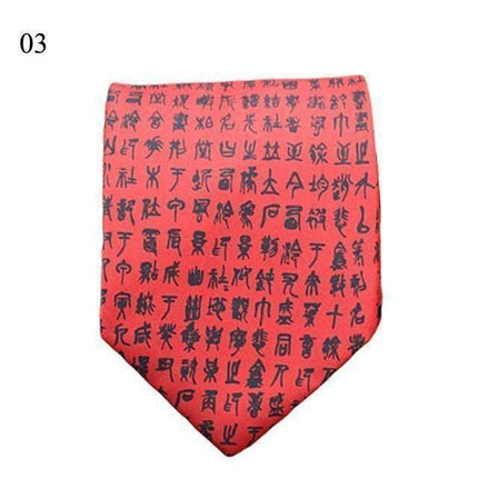 Calligraphy Collection Wide Neckties - 19 Colors & Styles