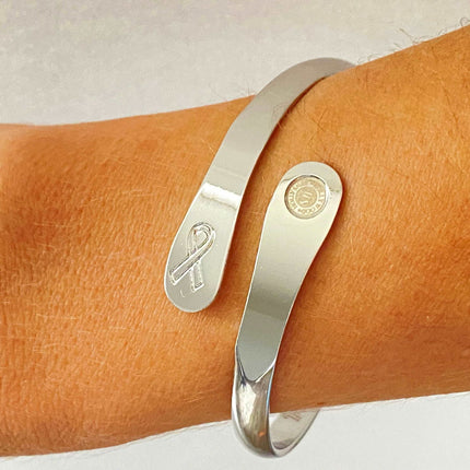 Cancer Awareness Bracelets, Engraved Bracelets When you choose hope anything’s possible- Cancer Awareness Sign