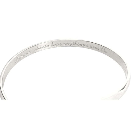 Cancer Awareness Bracelets, Engraved Bracelets When you choose hope anything’s possible- Cancer Awareness Sign