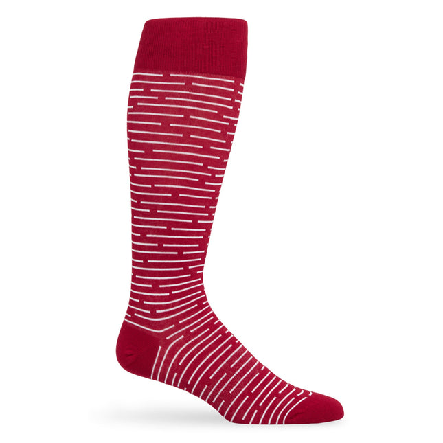 Cardinal Broken Stripe Dress Socks