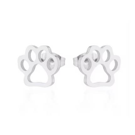 CharmedPaw Paw Print Stud Earrings