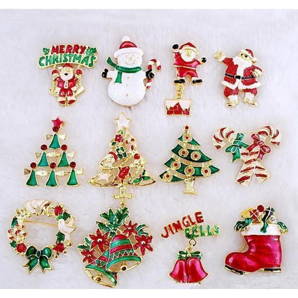 Christmas Collection Brooch Boutonnieres - 12 Styles