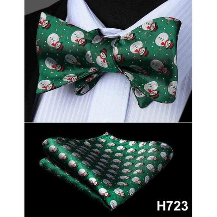 Christmas Holiday Collection Silk Bow Ties & Handkerchiefs