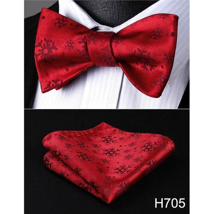 Christmas Holiday Collection Silk Bow Ties & Handkerchiefs
