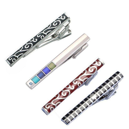 Classic Lacquer Collection Tie Bars/Clips - 4 Colors & Styles