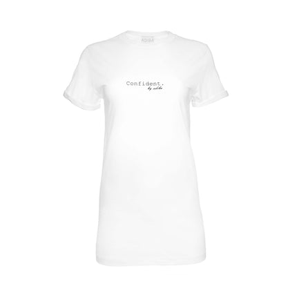 Confident White Long Tee