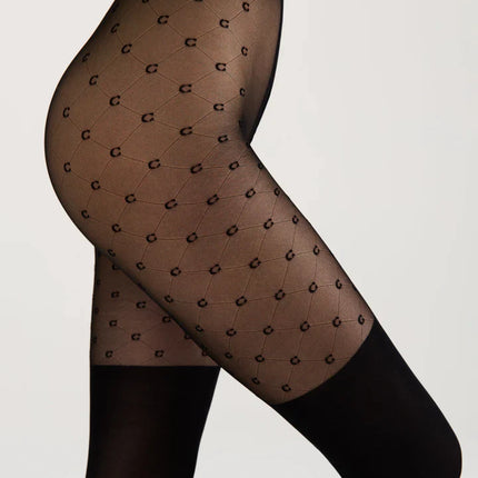 Conte Couture 50/30 Den - Fantasy Opaque Women's Tights with Imitation Golfs (23S-143SP)