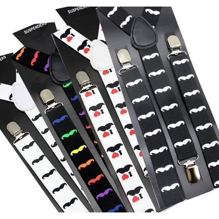 Crazy Mustache Collection Suspenders - 4 Styles