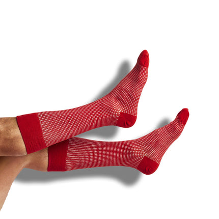 Crimson / White Dress Socks 4-Pack