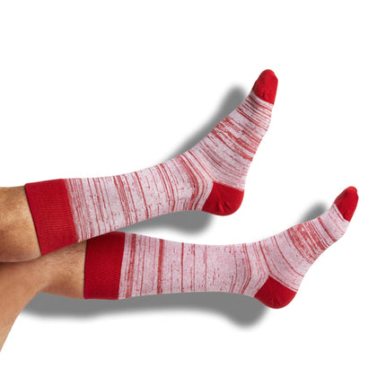 Crimson / White Dress Socks 4-Pack