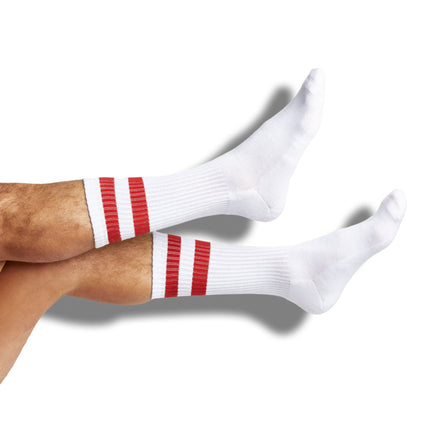 Crimson / White Mixed Socks 4 Pack -A
