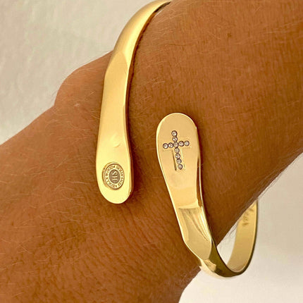 Cross Bracelets, Faith Bracelets, Engraved Bracelets Let your faith be bigger than your fear