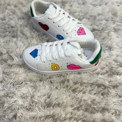 YOKI REBEL- KIDS Cartoon Printed Court shoe Sneakers no
