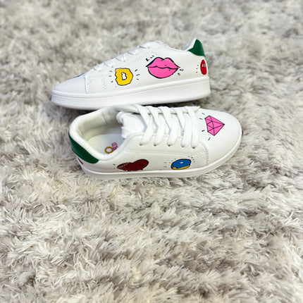 YOKI REBEL- KIDS Cartoon Printed Court shoe Sneakers no