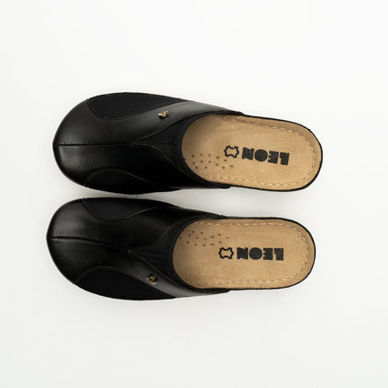 Aria I by LEON- Women’s Leather Clog- Twin Elastic Side Panels for Bunion Relief