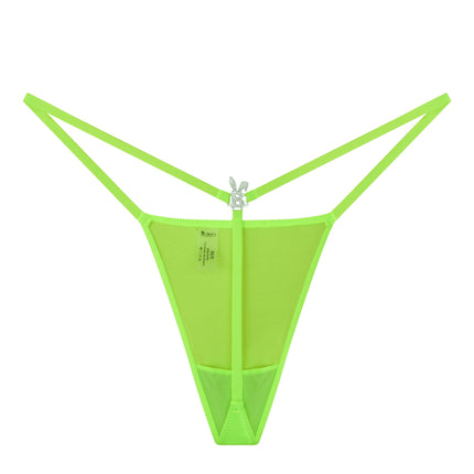 ICED OUT G-STRING IN NEON GREEN